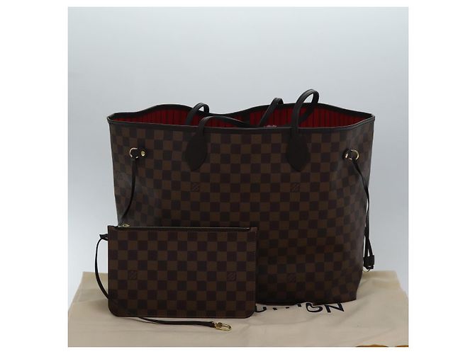LOUIS VUITTON Borsa Tote Neverfull GM Damier Ebene N51106 LV Auth 86989SA - vista 12