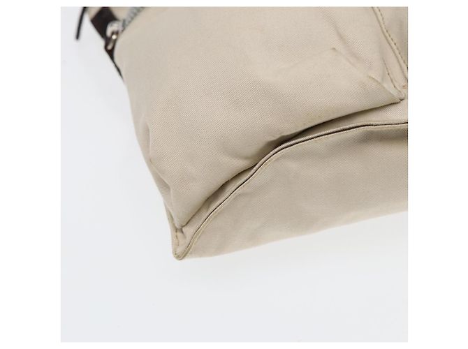 FENDI Schultertasche aus Canvas Leder Beige Braun Silber Authentisch ar12463 - Ansicht 14