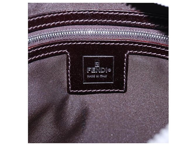 FENDI Schultertasche aus Canvas Leder Beige Braun Silber Authentisch ar12463 - Ansicht 18
