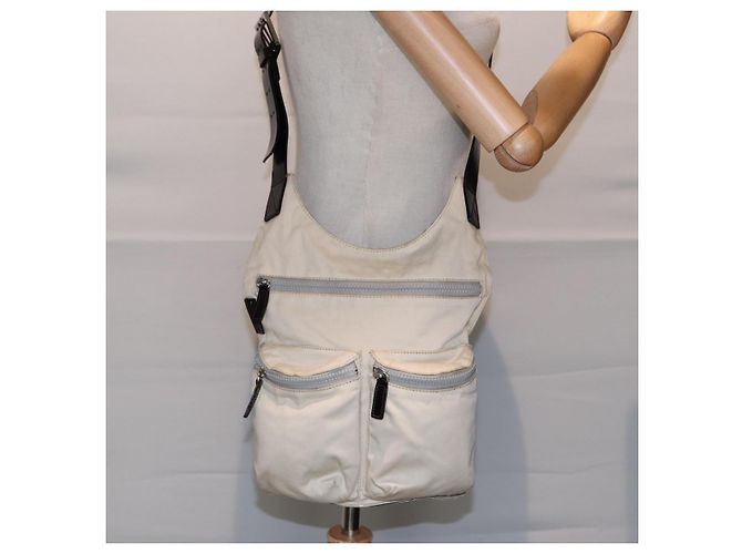 FENDI Schultertasche aus Canvas Leder Beige Braun Silber Authentisch ar12463 - Ansicht 24