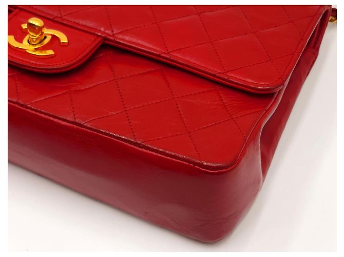 Timeless Chanel Zeitlos Klassisch Drehverschluss Mittel Doppelklappe mit 24K GHW - Ansicht 17