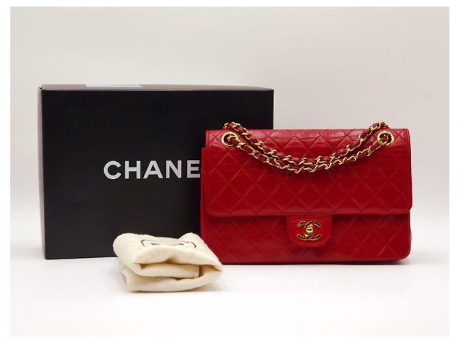 Timeless Chanel Zeitlos Klassisch Drehverschluss Mittel Doppelklappe mit 24K GHW - Ansicht 2
