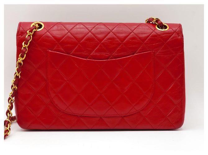 Timeless Chanel Zeitlos Klassisch Drehverschluss Mittel Doppelklappe mit 24K GHW - Ansicht 3