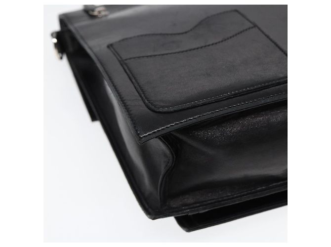 Bolso de mano FENDI de cuero 2 vías negro plateado auténtico ar12462 Plata - vista 17