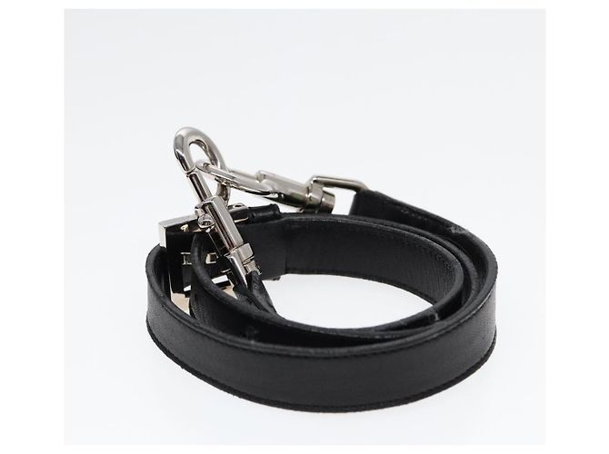 Bolso de mano FENDI de cuero 2 vías negro plateado auténtico ar12462 Plata - vista 23