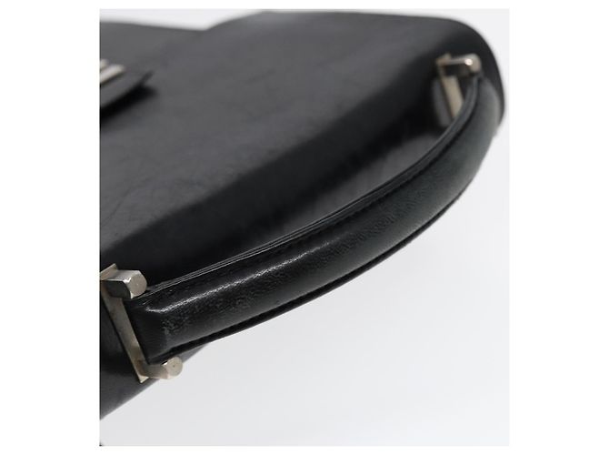 Bolso de mano FENDI de cuero 2 vías negro plateado auténtico ar12462 Plata - vista 7