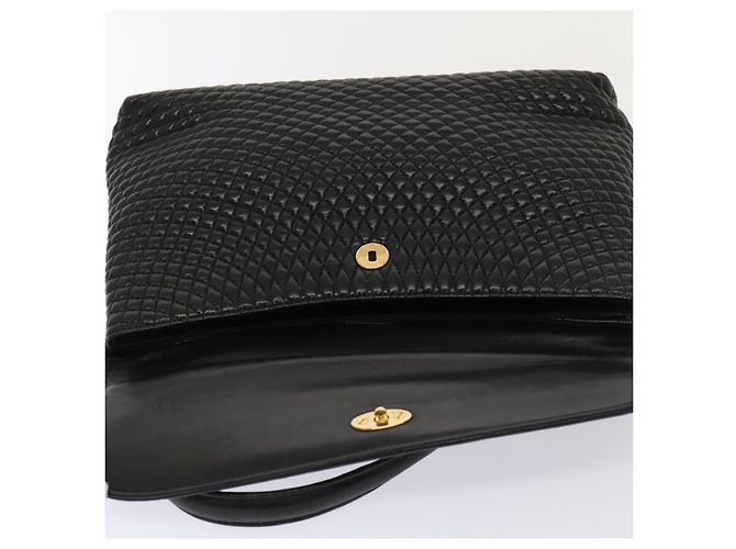 BALLY Borsa a mano in pelle nera e oro Auth ep5454 Nero D'oro - vista 11