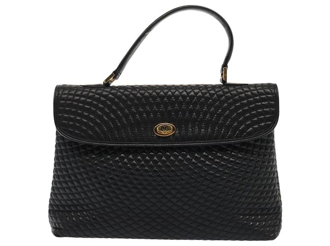 BALLY Borsa a mano in pelle nera e oro Auth ep5454 Nero D'oro - vista 13