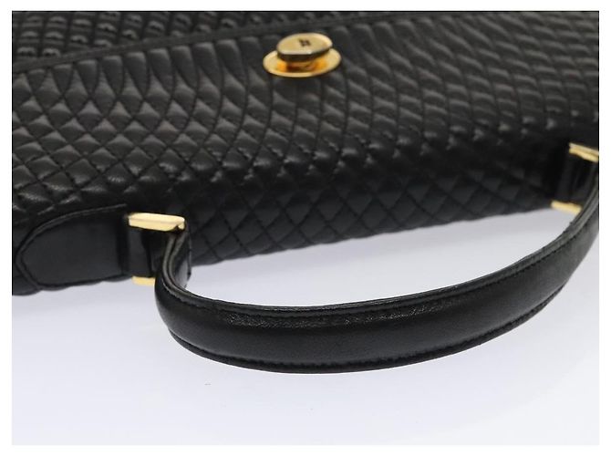 BALLY Borsa a mano in pelle nera e oro Auth ep5454 Nero D'oro - vista 7