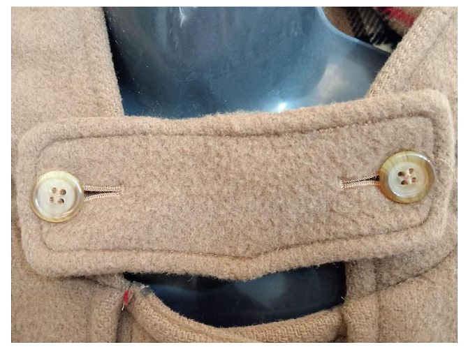 Cappotto con cappuccio Burberry marrone lana XL - vista 10