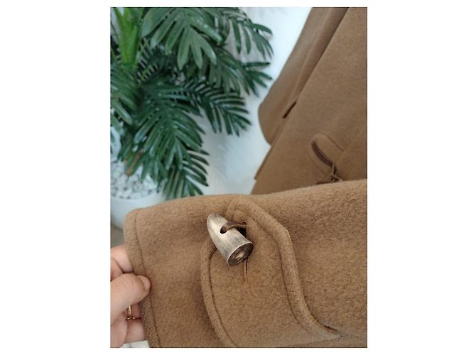 Cappotto con cappuccio Burberry marrone lana XL - vista 11