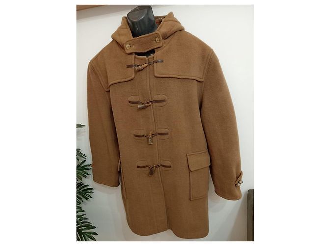 Cappotto con cappuccio Burberry marrone lana XL - vista 2