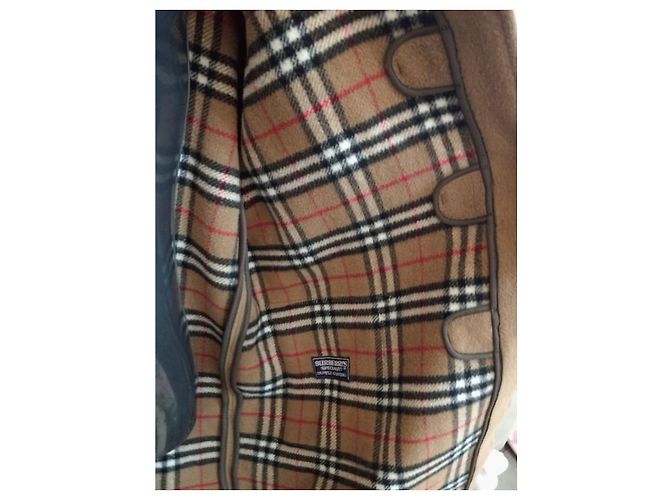 Cappotto con cappuccio Burberry marrone lana XL - vista 4