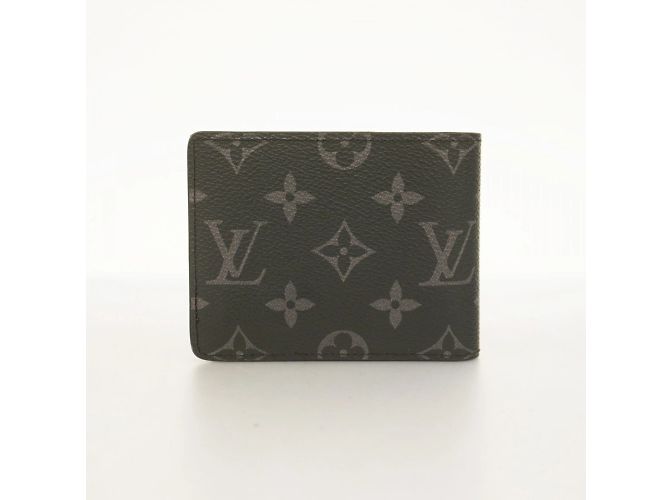 Slender Louis Vuitton Monogram Eclipse Bill Wallet Black - view 10