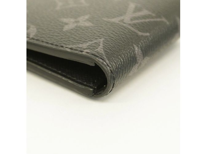 Slender Louis Vuitton Monogram Eclipse Bill Wallet Black - view 5