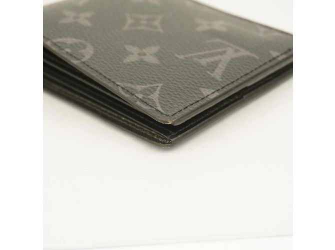 Slender Louis Vuitton Monogram Eclipse Bill Wallet Black - view 6