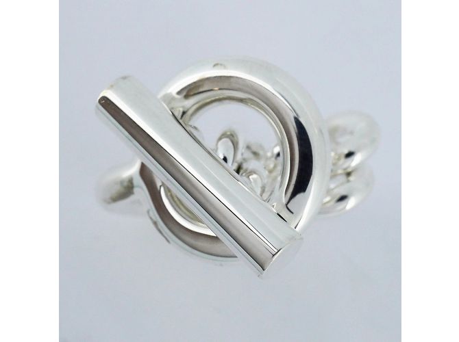 Hermès Hermes Croisette Silver 925 Band Ring - view 2