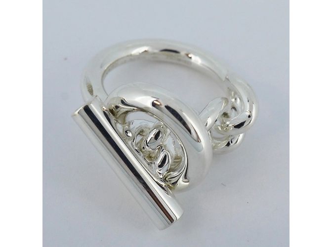Hermès Hermes Croisette Silver 925 Band Ring - view 3