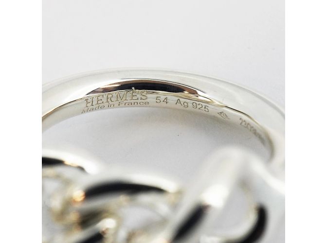 Hermès Hermes Croisette Silver 925 Band Ring - view 4