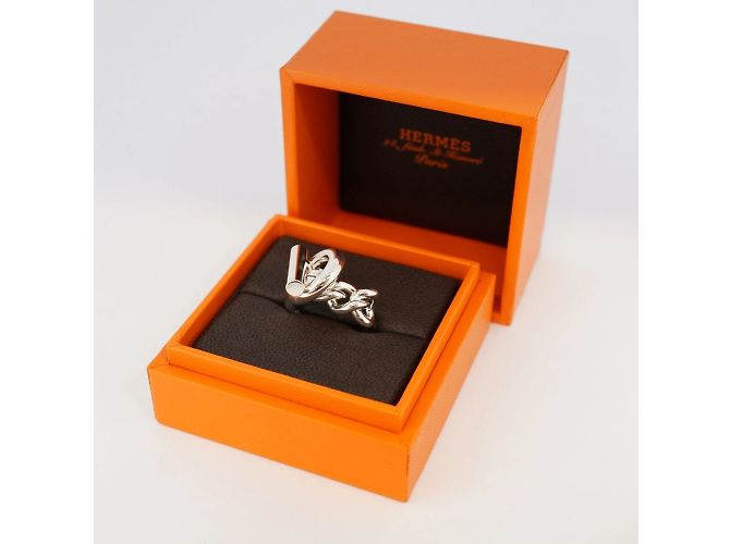 Hermès Hermes Croisette Silver 925 Band Ring - view 7