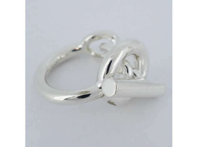 Hermès Hermes Croisette Silver 925 Band Ring - view 9