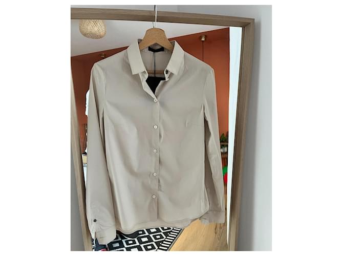 Camisa ajustada beige de algodón The Row - vista 2