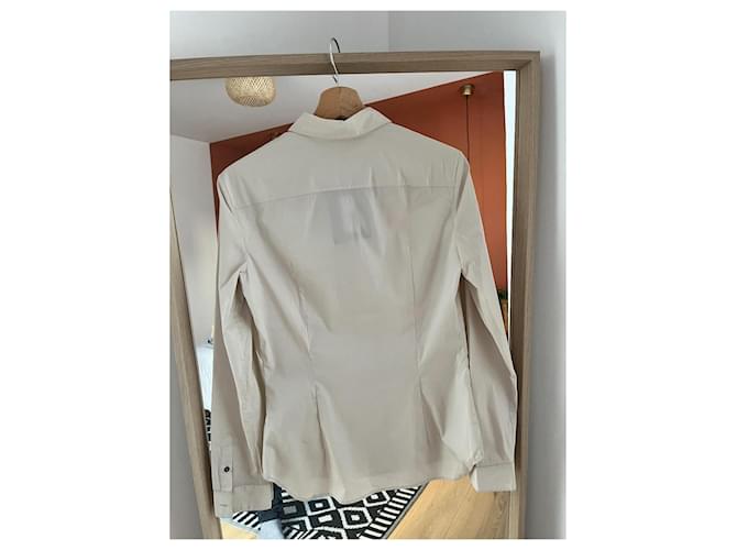 Camisa ajustada beige de algodón The Row - vista 3