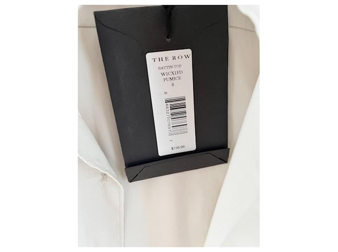 Camisa ajustada beige de algodón The Row - vista 4
