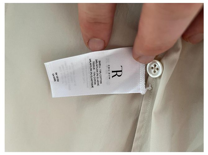 Camisa ajustada beige de algodón The Row - vista 7
