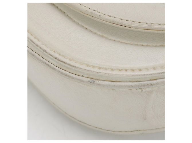 Borsa a spalla Chanel Half Moon Chain Bianco - vista 9