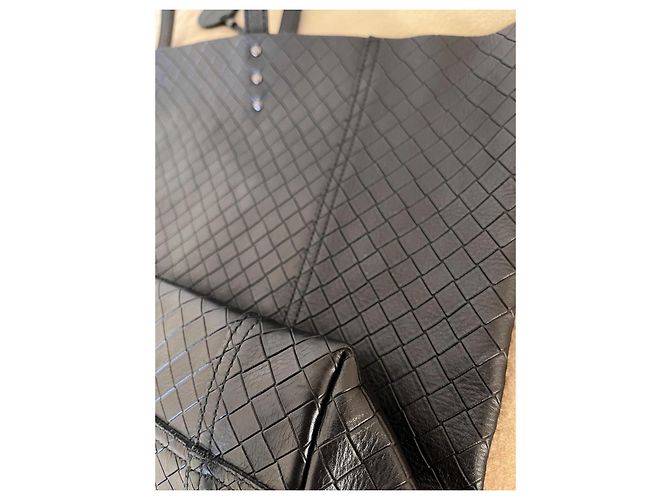 Borsa tote intrecciato di Bottega Veneta Nero - vista 11