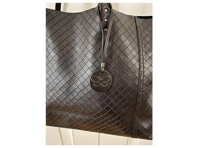 Borsa tote intrecciato di Bottega Veneta Nero - vista 8