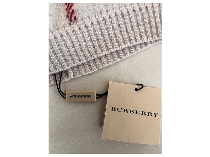 Berretto unisex Burberry a quadri Nero Rosso Beige - vista 3