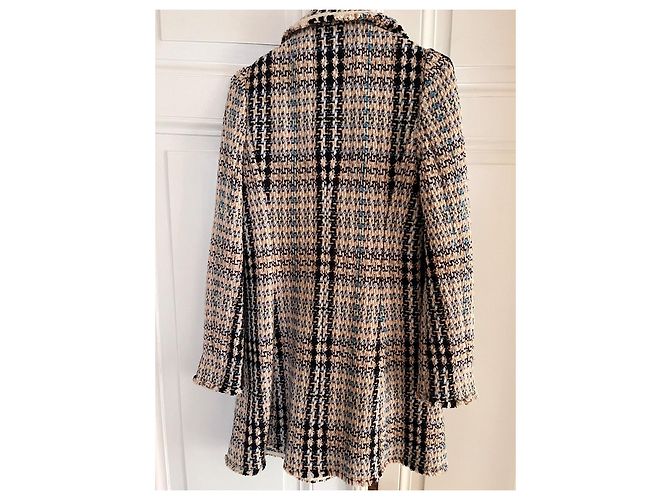 Caban de lã Burberry Bege Fora de branco Castanho claro Azul claro Azul escuro - vista 10