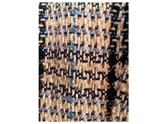 Caban de lã Burberry Bege Fora de branco Castanho claro Azul claro Azul escuro - vista 11