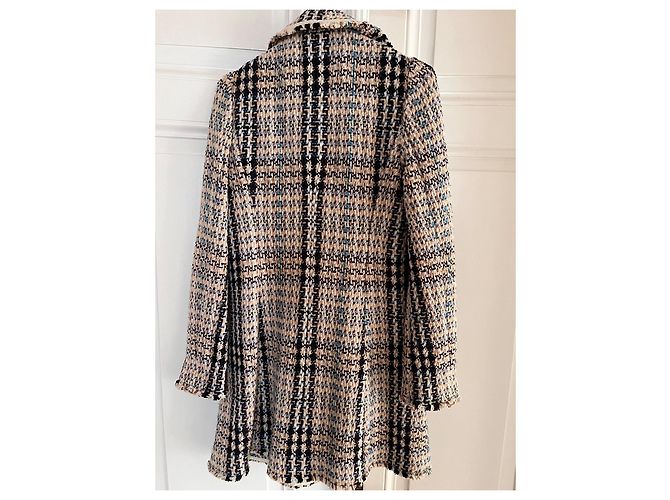 Caban de lã Burberry Bege Fora de branco Castanho claro Azul claro Azul escuro - vista 9