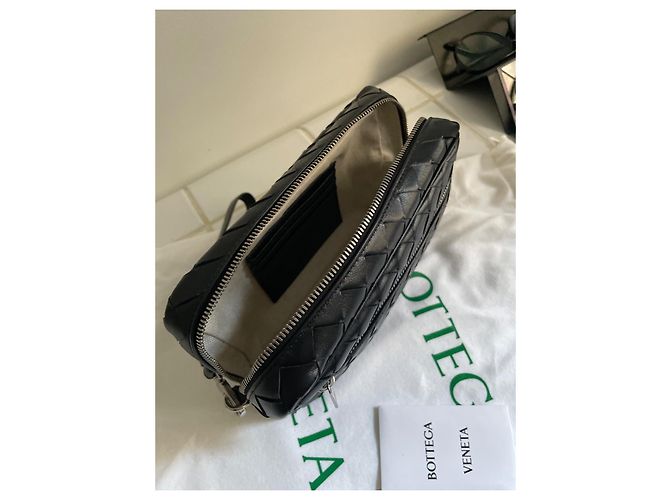 Borsa Bottega Veneta in pelle intrecciata nera Nero - vista 8