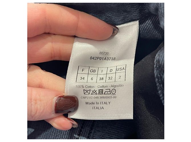 Jeans DIOR T.FR 34 Cotone Blu - vista 5