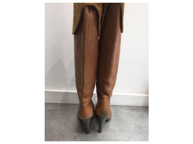 Botas RODOLPHE MENUDIER T.EU 38.5 Cuero Camello - vista 3