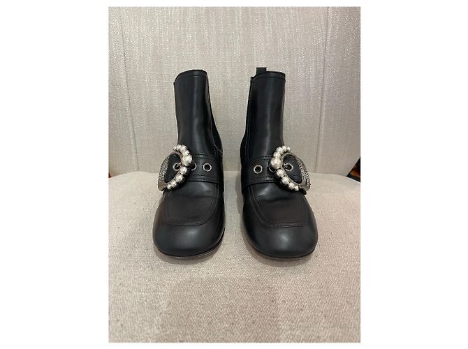 Stivaletti MIU MIU T.EU 37 Pelle Nero - vista 3