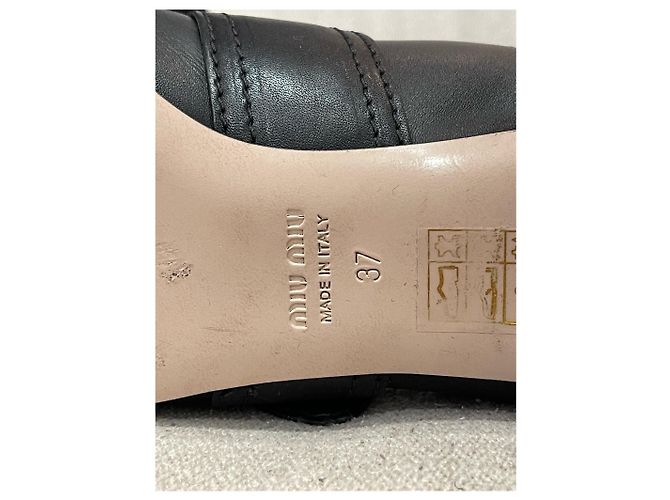 Stivaletti MIU MIU T.EU 37 Pelle Nero - vista 6