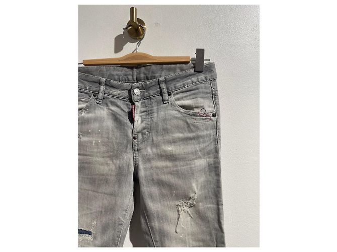 Jeans DSQUARED2 T.FR 34 Cotone Grigio - vista 2