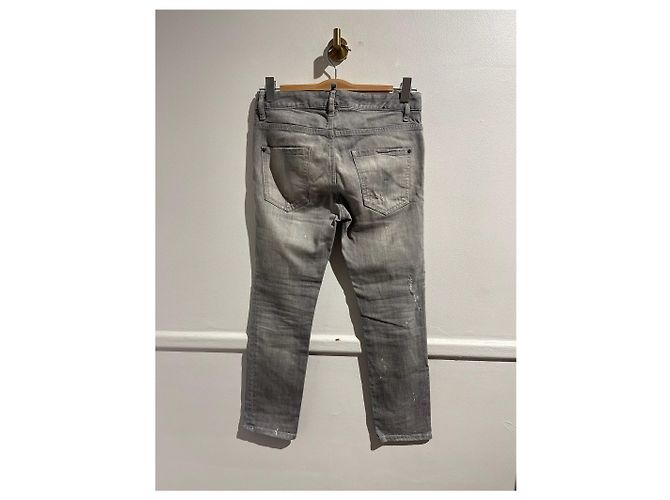 Jeans DSQUARED2 T.FR 34 Cotone Grigio - vista 4