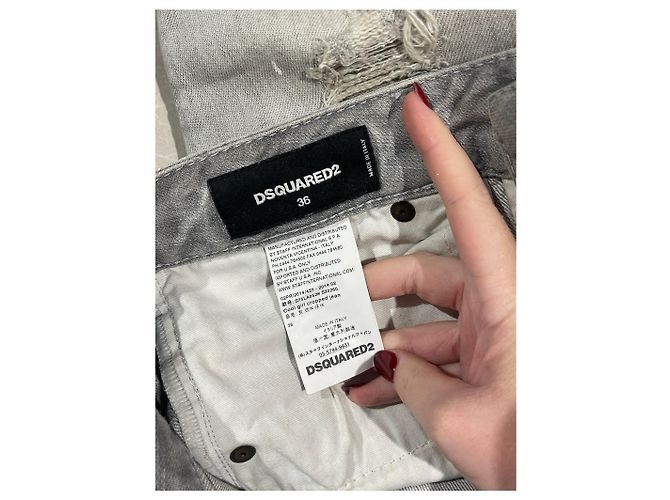 Jeans DSQUARED2 T.FR 34 Cotone Grigio - vista 6
