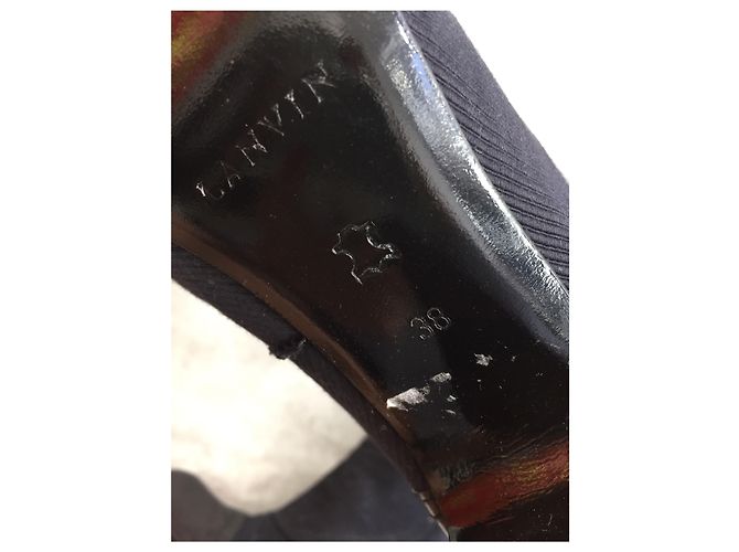Stivali LANVIN T.EU 38 Tessuto Blu - vista 6