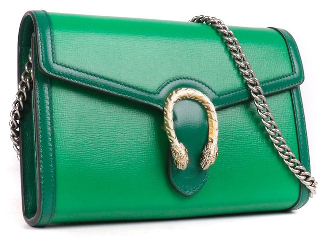 GUCCI - Borsa a spalla Gucci Dionysus Wallet On Chain in pelle verde - vista 2