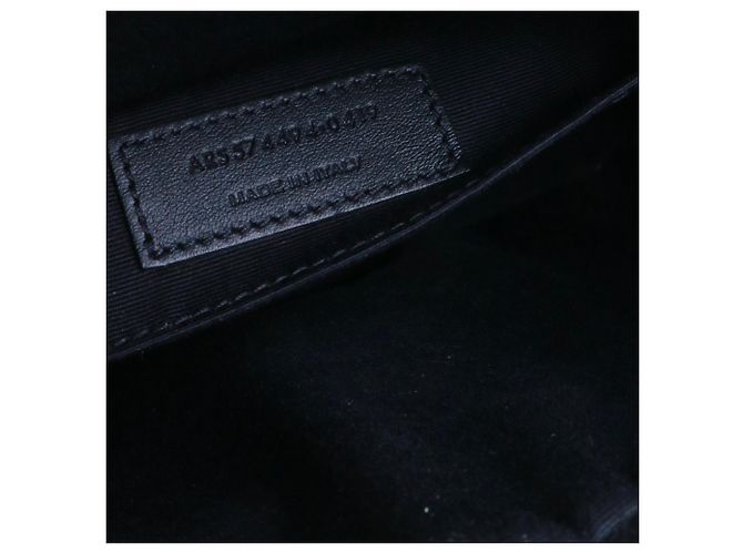 SAINT LAURENT - Borsa a spalla Lou Saint Laurent in pelle verniciata gialla fluorescente Giallo - vista 10