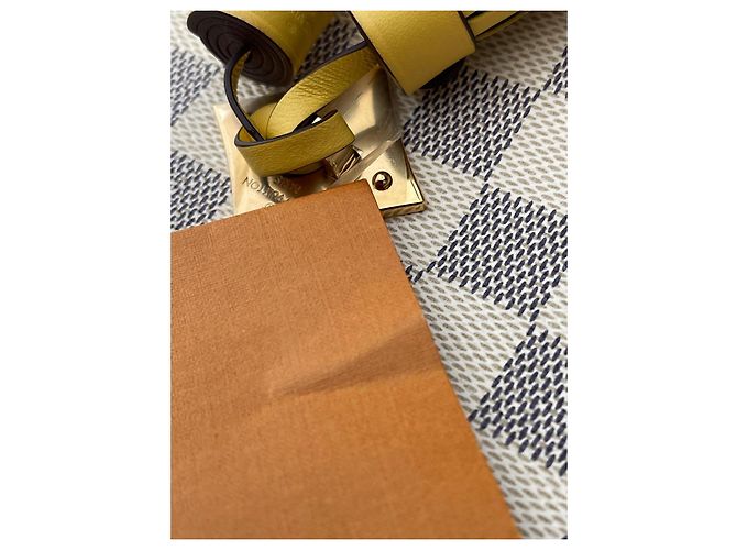 Bolsa de câmera Louis Vuitton Saintonge Damier Azur bege - vista 6