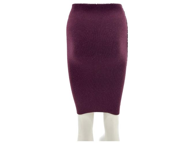 Falda Leetha T.International XS Cachemira Burdeos - vista 2