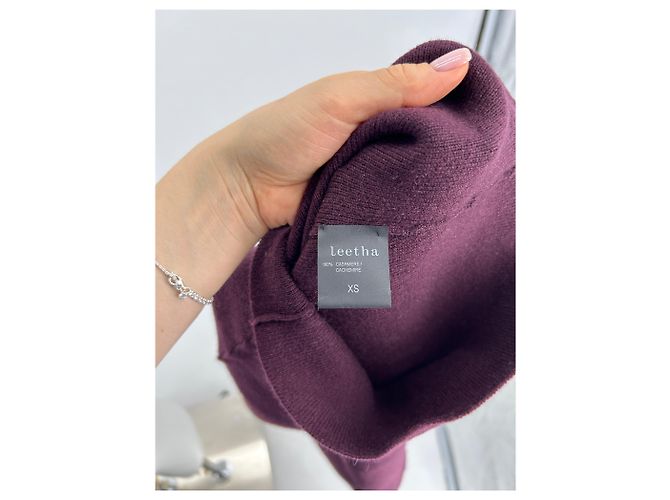 Falda Leetha T.International XS Cachemira Burdeos - vista 6
